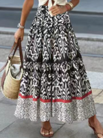 Ethnic Boho Flouncing Skirt