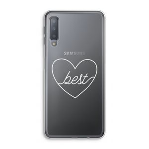 Best heart pastel: Samsung Galaxy A7 (2018) Transparant Hoesje