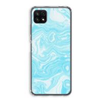 Waterverf blauw: Samsung Galaxy A22 5G Transparant Hoesje