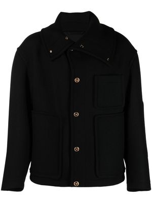Versace manteau à simple boutonnage - Noir