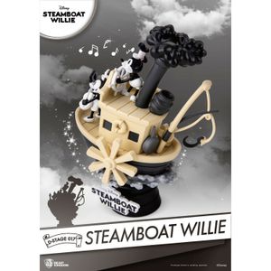 Diverse Disney: 90th Mickey Anniversary - Steamboat Willie PVC Diorama decoratie