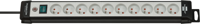 Brennenstuhl Premium-Line stekkerdoos | 10-voudig | Zwart/Lichtgrijs | 3m H05VV-F 3G1,5 | FR/BE - 1951504100