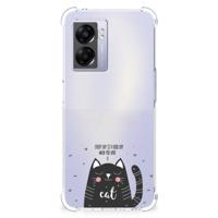 OPPO A77 5G | A57 5G Stevig | Bumper Hoesje | Cat Good Day