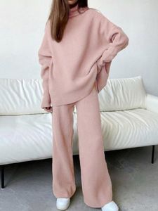 Casual Turtleneck Loose Two-Piece Set