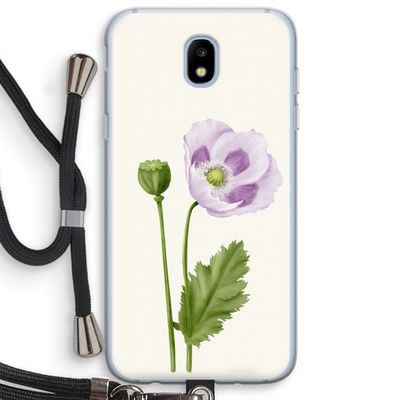 Purple poppy: Samsung Galaxy J5 (2017) Transparant Hoesje met koord