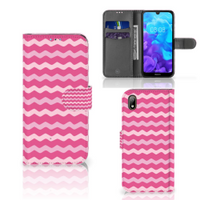 Huawei Y5 (2019) Telefoon Hoesje Waves Pink