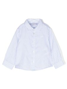 Emporio Armani Kids chemise en coton à rayures - Blanc