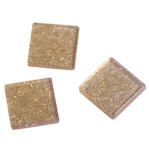 Mozaiek steentjes/tegeltjes - 205x stuks - goud - 1 x 1 cm - Mozaieken maken - Kunststof