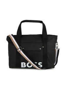 BOSS Kidswear sac à langer en toile à logo imprimé - Noir