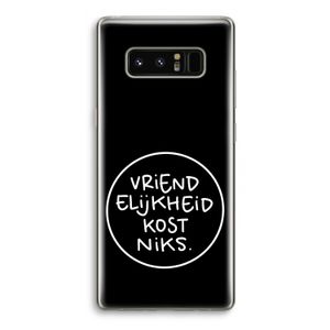 Vriendelijkheid: Samsung Galaxy Note 8 Transparant Hoesje