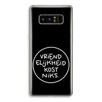 Vriendelijkheid: Samsung Galaxy Note 8 Transparant Hoesje
