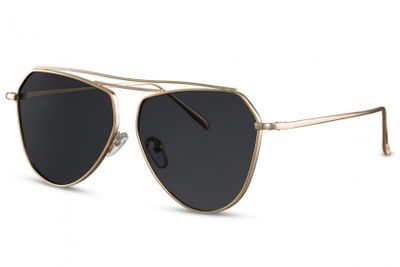 CWI zonnebril dames cat. 3 zwart/goud (CWI1392) CWI zonnebril dames cat. 3 zwart/goud (CWI1392)