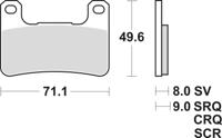 TRW Brake pad mcb 752 sv sintered metal