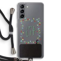 It's Lit: Samsung Galaxy S21 Transparant Hoesje met koord