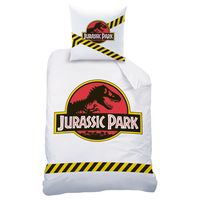 Jurassic Park Dekbedovertrek Warning - thumbnail