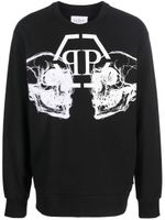 Philipp Plein sweat à imprimé tête de mort - Noir - thumbnail