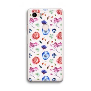 Bloemetjes: Google Pixel 3 Transparant Hoesje
