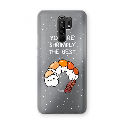 You're Shrimply The Best: Xiaomi Redmi 9 Transparant Hoesje