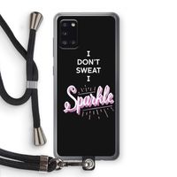 Sparkle quote: Samsung Galaxy A31 Transparant Hoesje met koord