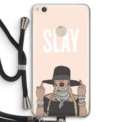Slay All Day: Huawei Ascend P8 Lite (2017) Transparant Hoesje met koord