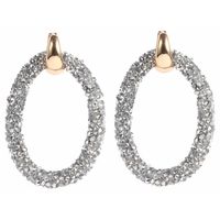 Cilla Jewels oorbellen Crystal Oval Gold Silver