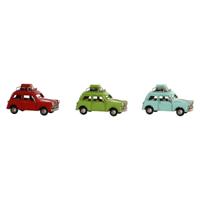 Decoratieve figuren DKD Home Decor Rood Groen Hemelsblauw Auto Vintage 16 x 7,5 x 9 cm (3 Stuks)