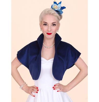Vivien Of Holloway Velvet Bolero Blue -S | 44% korting Vivien Of Holloway Velvet Bolero Blue -S | 44% korting