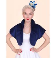 Vivien Of Holloway Velvet Bolero Blue -S | 44% korting - thumbnail