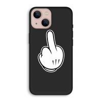 Middle finger white: iPhone 13 Biologisch afbreekbaar hoesje