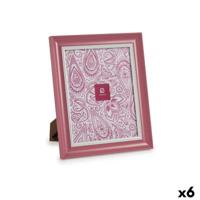 Fotolijsten Gift Decor Roze Kristal Plastic (6 Stuks)