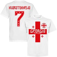 Georgië Kvaratskhelia 7 Team T-Shirt