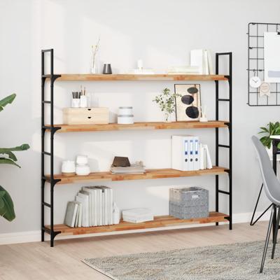 Wandschappen 3 st zwevend olieafwerking 160x20x4 cm acaciahout