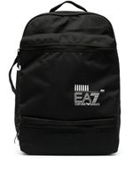 Ea7 Emporio Armani sac à dos à logo imprimé - Noir