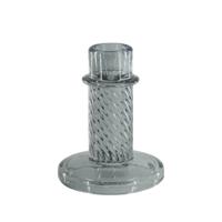 Housevitamin kandelaar twist rookglas grijs 10 cm | 24 stuks