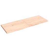 Wandschap 140x50x4 cm onbehandeld massief eikenhout