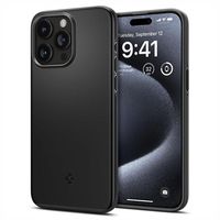 iPhone 15 Pro Max Spigen Thin Fit Hybride Hoesje - Zwart