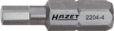HAZET Bit 2204-7 · 1/4 inch (6,3 mm) zeskant massief · Binnen-zeskant-profiel · SW 7 mm