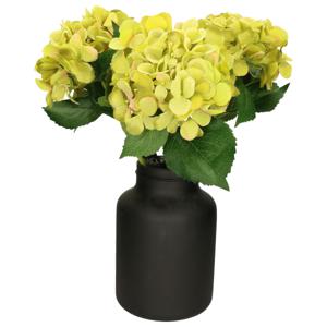 Kunstbloemen boeket Hortensias - 5 stelen - groen - 51 cm - Kunst zijdebloemen