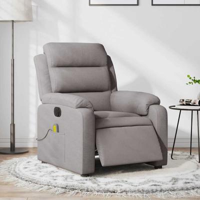 Massagestoel elektrisch verstelbaar stof taupe