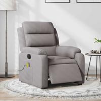 Massagestoel elektrisch verstelbaar stof taupe