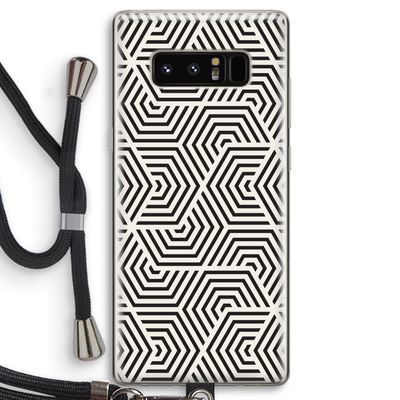 Magic pattern: Samsung Galaxy Note 8 Transparant Hoesje met koord