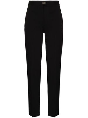 Ferragamo pantalon de costume à taille haute - Noir