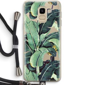 Bananenbladeren: Samsung Galaxy J6 (2018) Transparant Hoesje met koord