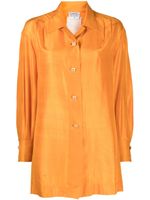 CHANEL Pre-Owned chemise en soie à manches longues (1980-1990) - Orange