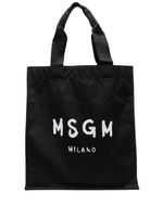 MSGM sac à main à logo imprimé - Noir - thumbnail