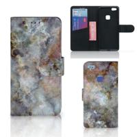 Huawei P10 Lite | Bookcase | Marmer Grijs