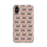 Zwarte poes: iPhone X Volledig Geprint Hoesje