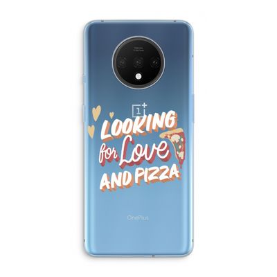Pizza is the answer: OnePlus 7T Transparant Hoesje