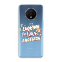 Pizza is the answer: OnePlus 7T Transparant Hoesje