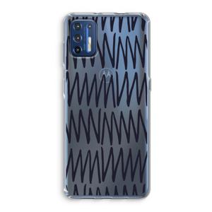 Marrakech Zigzag: Motorola Moto G9 Plus Transparant Hoesje